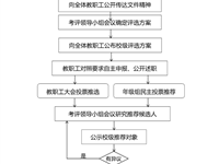 东沙湖小学评优评先工作流程图