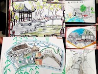 绘天堂苏州  画美好园林——东沙湖学校组织参加苏州市少年儿童书信文化活动
