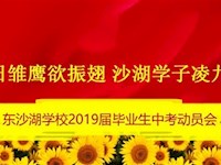 昔日雏鹰欲振翅  沙湖学子凌九霄--东沙湖学校2019届毕业生中考动员会